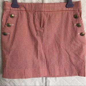 Jcrew pink seersucker skirt